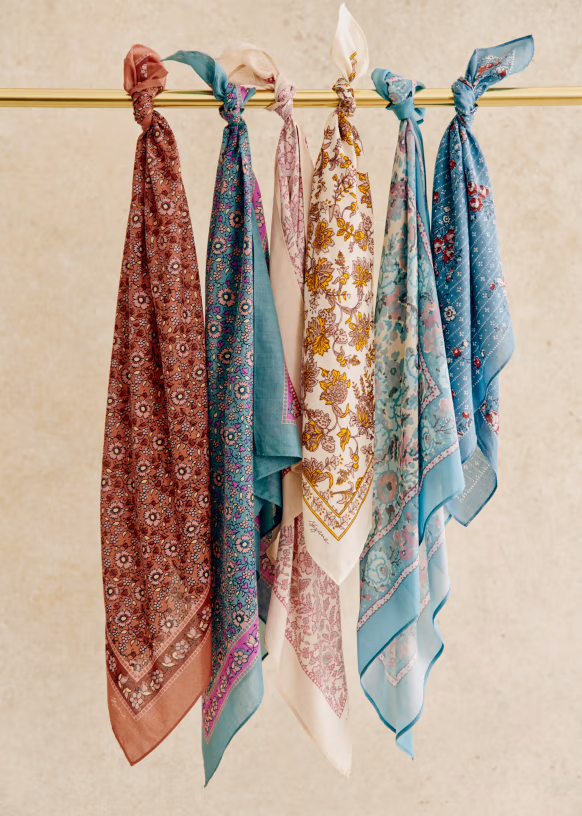 Sezane sustainable scarves.